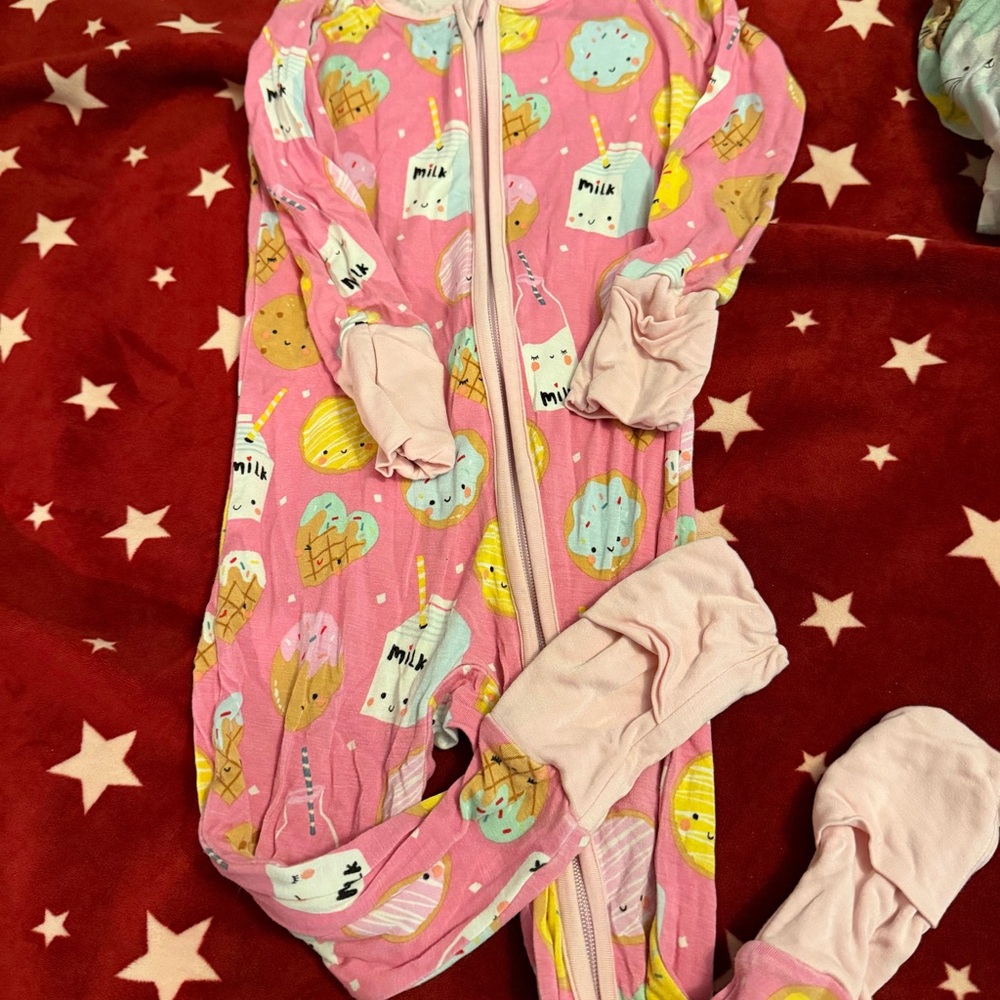 Little Sleepies Pink Dessert Delight Kids Footie